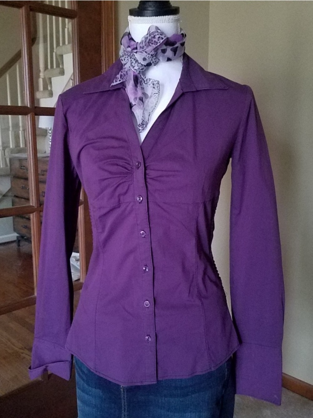 Sexy Fitted Magenta Purple Dress Shirt from Italy